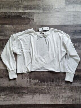 Unkiya Womens Athletic Open Back Long Sleeve Top NWT Workout Thumb Holes Gym